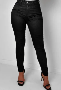 Amelie Black Stretch Push Up Skinny Jeans