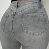 Amelie Grey Stretch Push Up Skinny Jeans