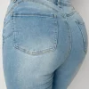 Amelie Light Wash Stretch Push Up Skinny Jeans
