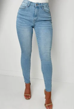 Amelie Light Wash Stretch Push Up Skinny Jeans