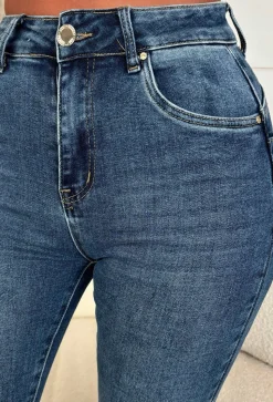 Amelie Mid Blue Stretch Push Up Skinny Jeans