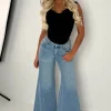 Anytime Soon Light Wash Stretch Flared Jeans