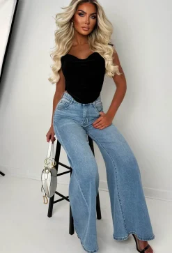 Anytime Soon Light Wash Stretch Flared Jeans