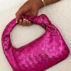 Bank On It Hot Pink Woven Knot Detail Bag