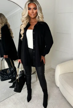 Be Our Babe Black Gold Button Shirt