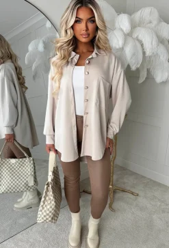 Be Our Babe Cream Gold Button Shirt
