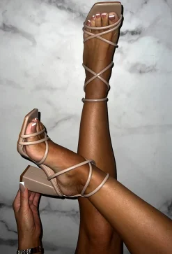 Best You Ever Had Nude Strap Block Heels