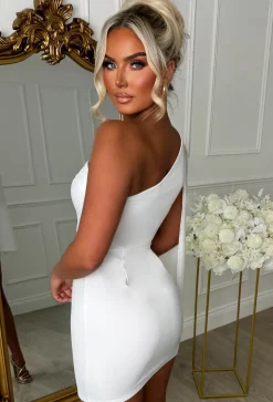 Boss Lifestyle White Cape Sleeve Blazer Mini Dress