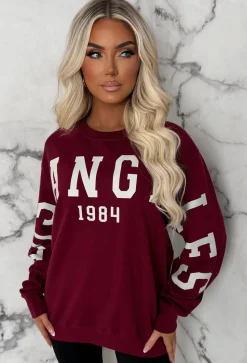 Bree Burgundy Los Angeles Sweatshirt