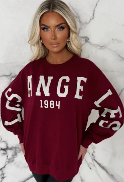 Bree Burgundy Los Angeles Sweatshirt