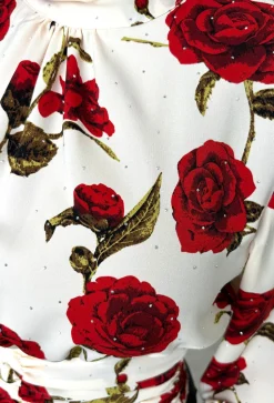 Cassidy Cream Rose Print Blouse