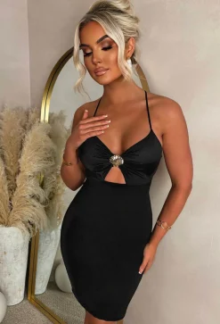 Castaway Queen Black Shell Brooch Dress