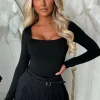 Cecile Charcoal Grey Pin Stripe Belted Pleated Skort