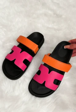 Chic In Summer Pink Faux Suede Sandals
