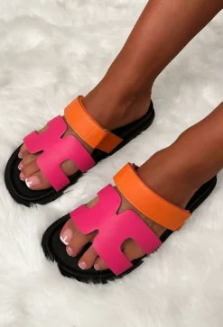 Chic In Summer Pink Faux Suede Sandals