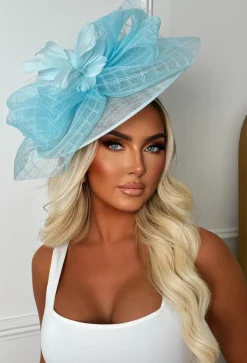 Cosmo Chic Blue Floral Bow Detail Fascinator