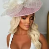 Cosmo Chic Light Pink Floral Bow Detail Fascinator