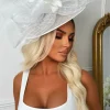 Cosmo Chic White Floral Bow Detail Fascinator
