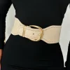 Cutesy Babe Nude Faux Suede Elasticated Belt