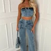 Denim Darling Mid Blue Cargo Co-Ord Set