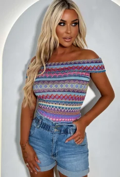 Design in Denim Mid Blue Stretch Denim Paperbag Shorts