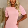 Doll House Pink Frilly Sleeve T Shirt Dress