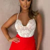 Don't Hold Back Red Wrap Over Skort