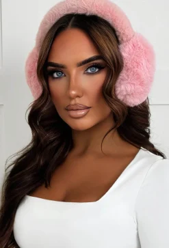 Esther Baby Pink Faux Fur Ear Muffs