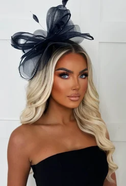 Eternity Navy Diamante Veil Fascinator