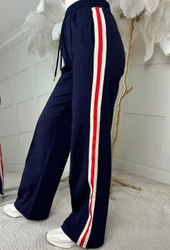 Everyday Thrills Navy Side Stripe Trousers
