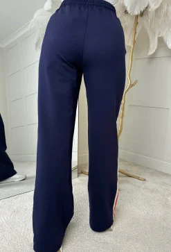 Everyday Thrills Navy Side Stripe Trousers