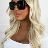 Expensive Love Black Square Sunglasses