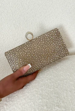 Extra Extra Gold Diamante Detail Bag
