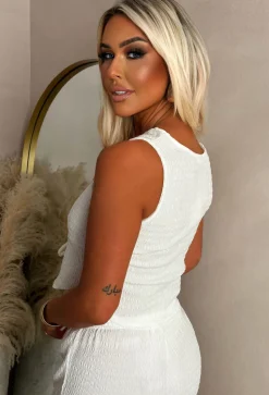Fatal Attraction Cream Tie Knot Top