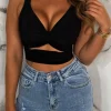 Favourite Feeling Black Cut Out Crop Top