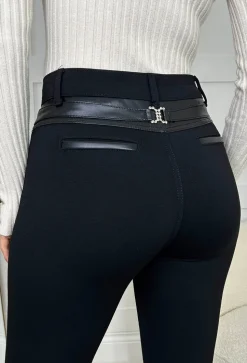 Fierce Chick Black Zip Detail Leggings