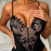 Forever Flawless Black Lace Bodysuit
