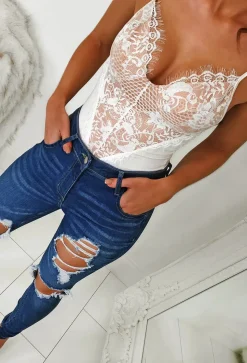 Forever Flawless White Lace Bodysuit