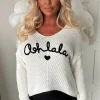Francie Cream Ooh La La Knitted Jumper
