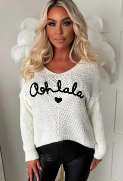 Francie Cream Ooh La La Knitted Jumper