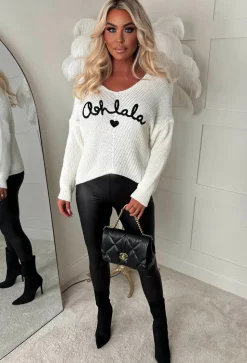 Francie Cream Ooh La La Knitted Jumper
