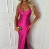 Free To Frolic Pink Cross Back Maxi Dress