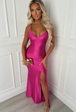 Free To Frolic Pink Cross Back Maxi Dress
