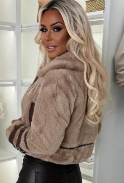 Furever Mine Beige Faux Fur Buckle Jacket