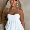 Girly Girl White Puffball Top