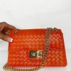 Here To Slay Orange Woven Handbag