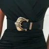Hot Gossip Black Western Style Buckle Elasticated Belt