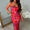 Hotter Than Ever Pink Abstract Flower Dress