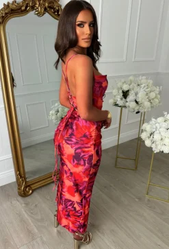 Hotter Than Ever Pink Abstract Flower Dress