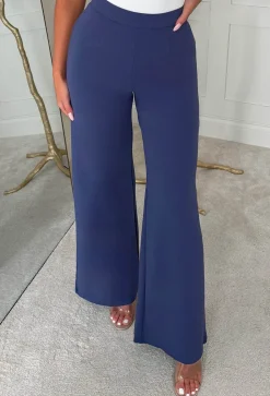 I See Fire Blue High Waisted Wide Leg Trousers